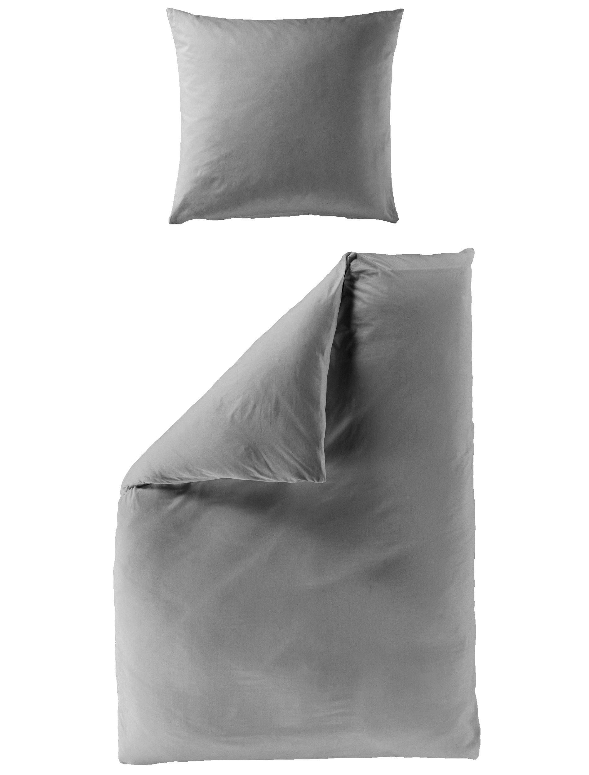 BETTWÄSCHE Seersucker 3000 - Grau, Textil (155/220cm) - Bierbaum