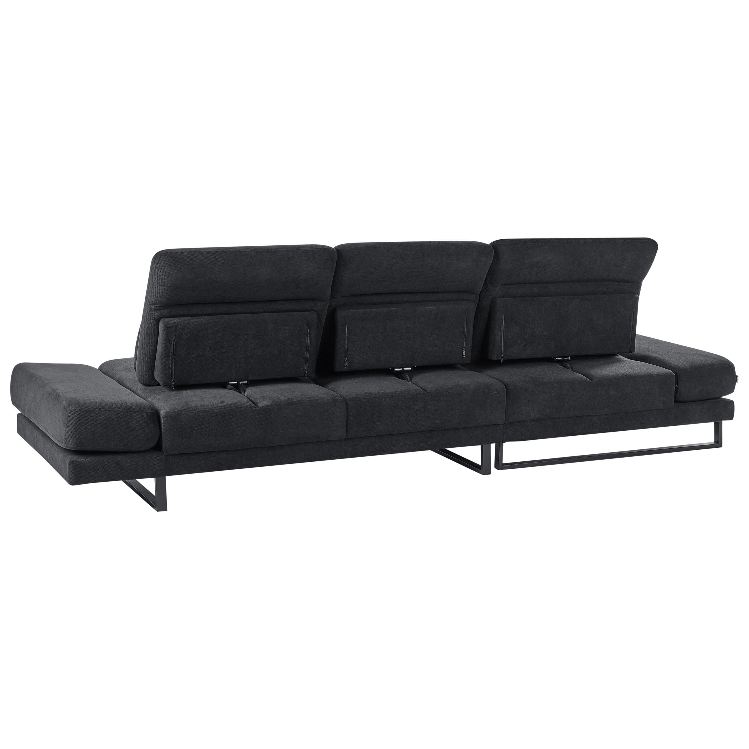 Beliani Ecksofa Schwarz 320x214 cm
