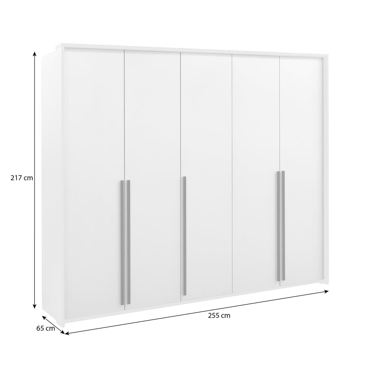DREHTÜRENSCHRANK Giana mit 5 Türen, 255 cm, Eukalyptusfarbe - Eukalyptusholzfarben, Holzwerkstoff (255/217/65cm) - Beautysofa