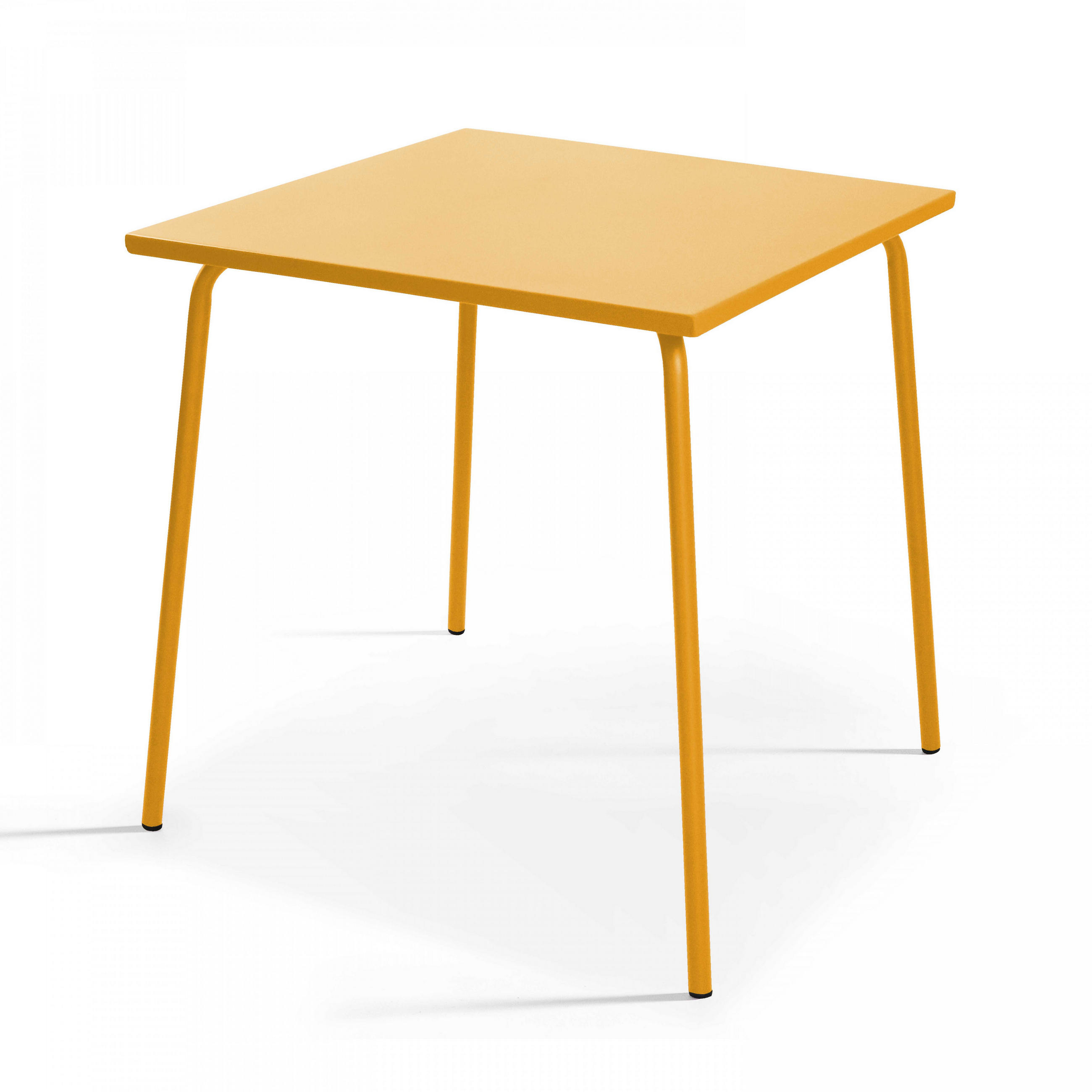GARTENTISCH , Gelb - Gelb, Metall (70/70/70cm) - Oviala