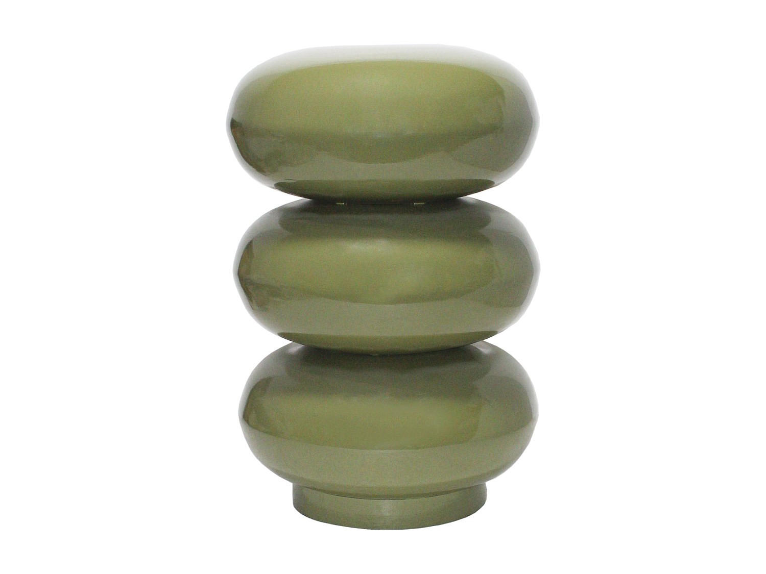 BEISTELLTISCH - 33cm x 33cm - Metall - khaki - SANIYA - Grün, Metall (33/33/51cm) - Vente-Unique