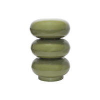 BEISTELLTISCH - 33cm x 33cm - Metall - khaki - SANIYA - Grün, Metall (33/33/51cm) - Vente-Unique