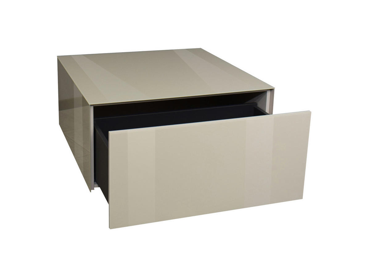 COUCHTISCH Nova Kashmir und Eiche - Beige, Holzwerkstoff (75/75/42cm)