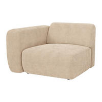 SESSEL mit gerader Rückenlehne - 1 Person - samt - beige Pogni - Beige, Textil (103/73/97cm) - Vente-Unique