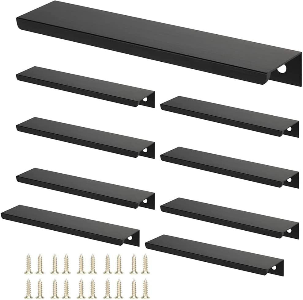 MÖBELGRIFF Schwarz 10er-Set 160 mm Aluminium - Schwarz, Metall (0.32/1.7/2cm)