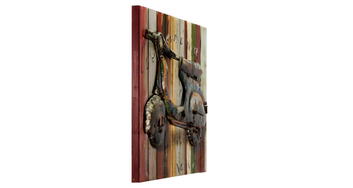 METALLBILD Bunt 80/80 cm - Multicolor, Metall (3.8/80cm) - KUNSTLOFT
