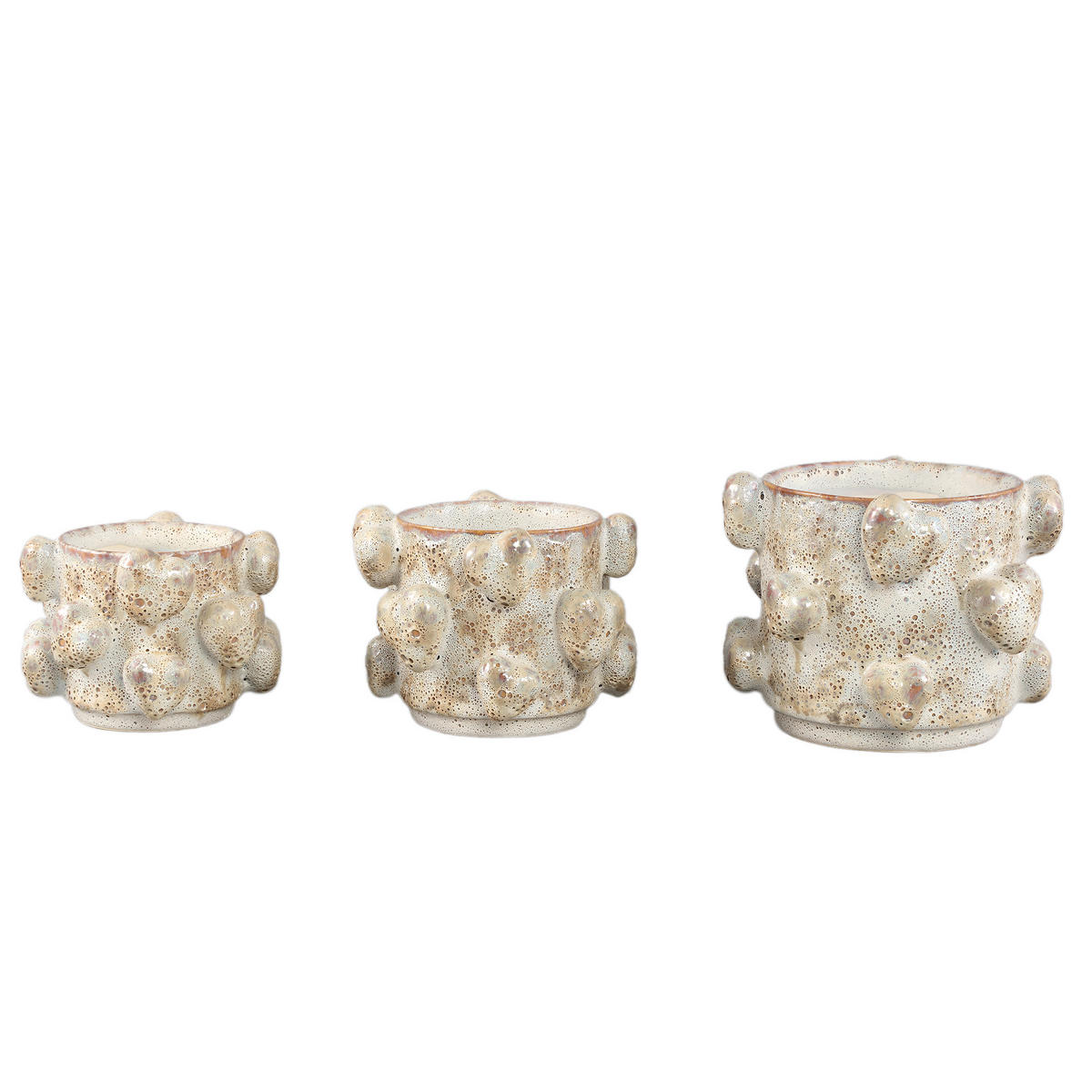 TOPF Valentin Beige 22/21.5/17cm - Beige, Keramik (17cm) - PTMD Collection