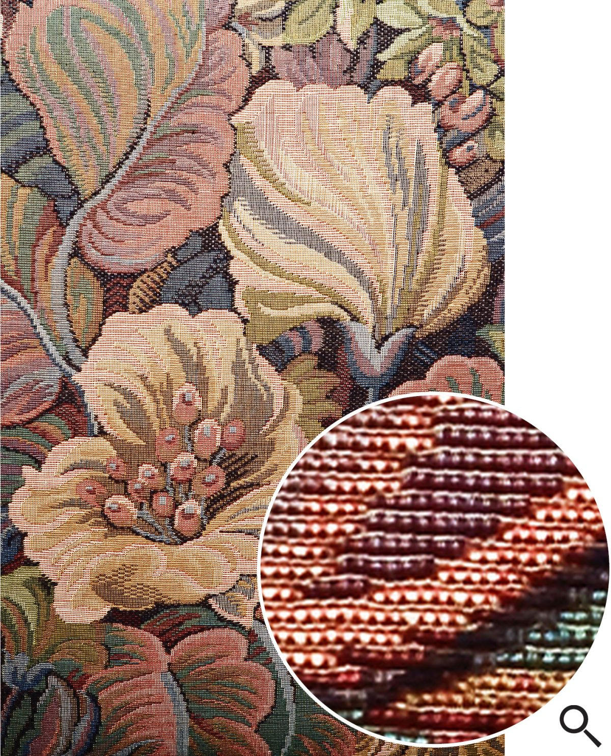 FOTOTAPETE gesticktes Blumenmuster 186 x 279 cm - Terracotta, Papier (186/279cm) - ESTAhome