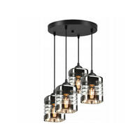 PENDELLEUCHTE TRAGLAS - Transparent/Schwarz, Glas/Metall (35/35/80cm) - kiki design