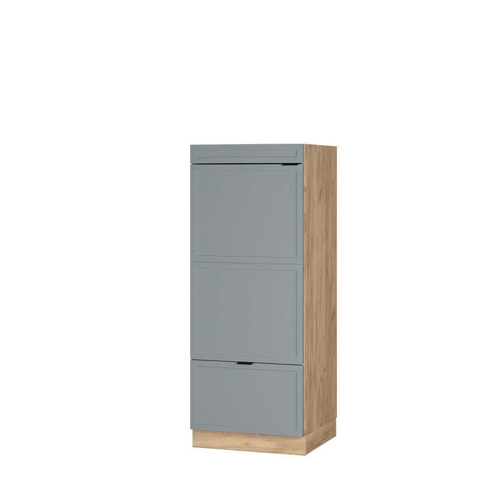 HÖGSKÅP Fame-Line, Ljusblågrå/Goldkraft ek, 60 cm Ljusblå, Honungsek 153.6/60/58.1 cm