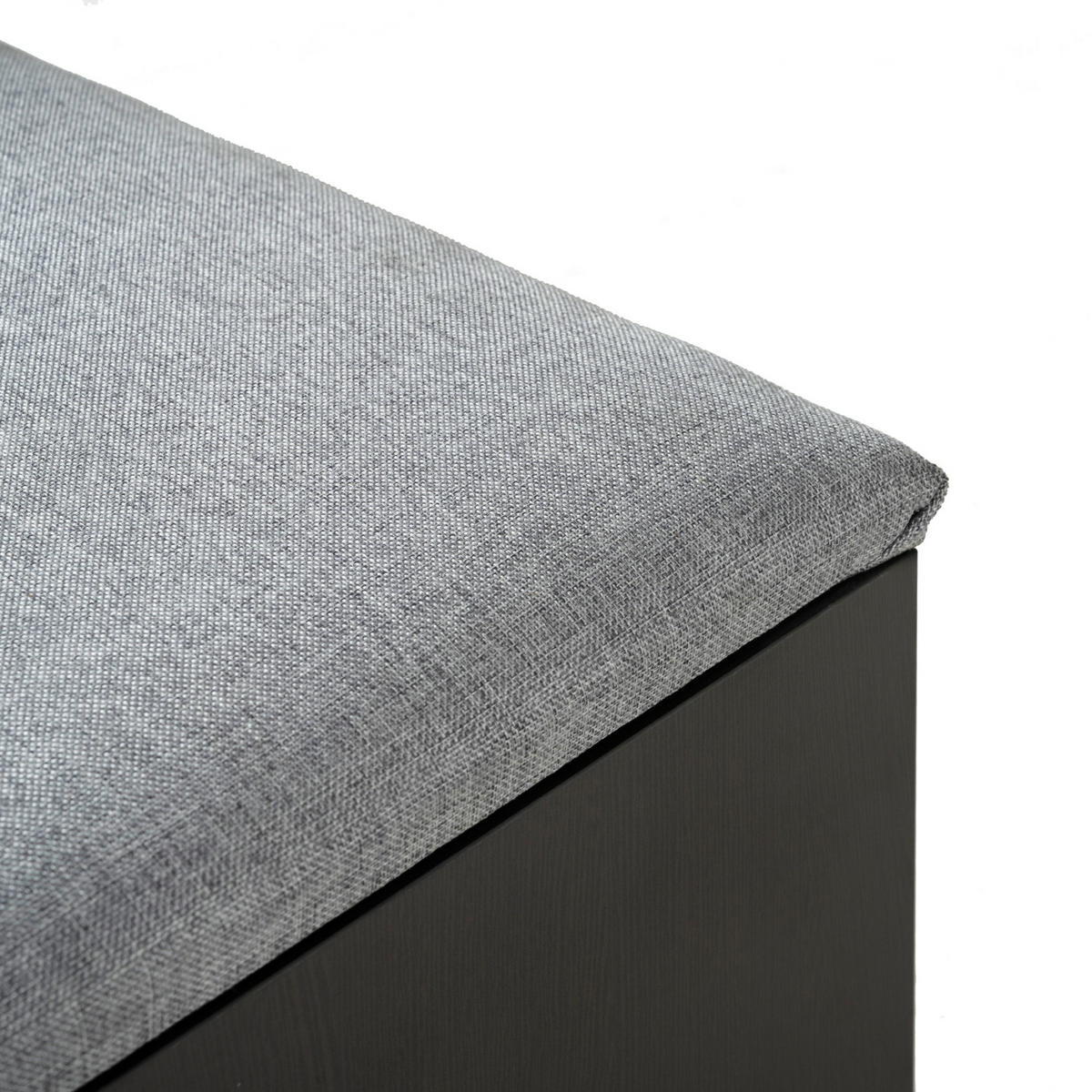 SCHUHSCHRANK Schwarz 120x34x82 cm mit Sitzkissen, Stauraum und 4 Türen - Schwarz, Holz (120/82/34cm) - PARAFTA HOME