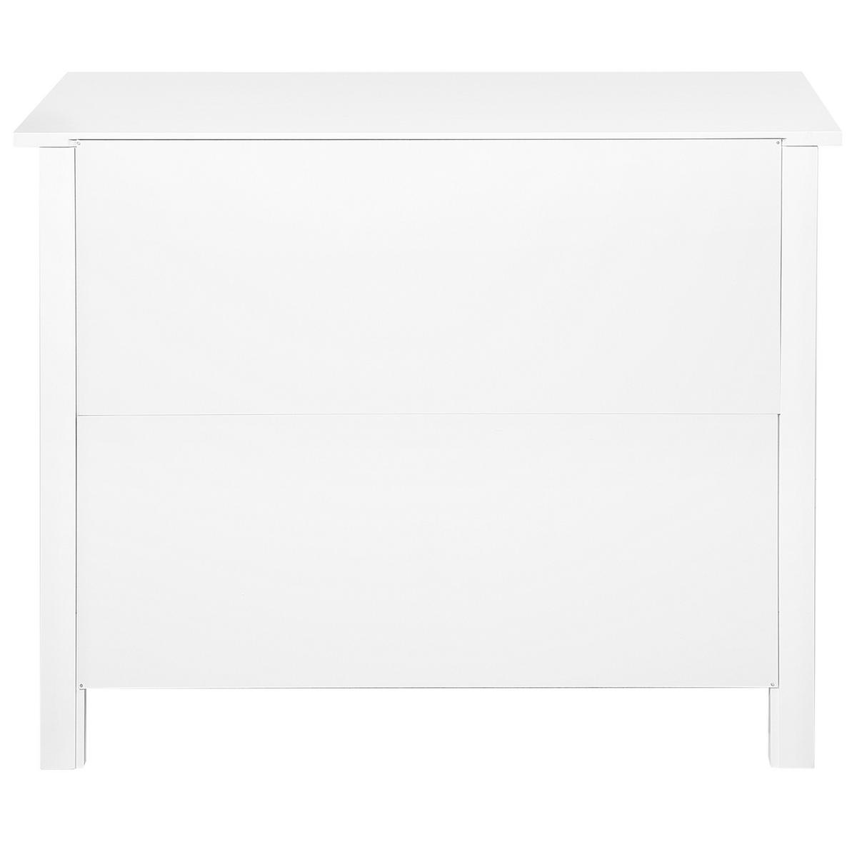 KOMMODE 3 Schubladen weiß Torrance - Weiß, Holzwerkstoff (96/80/45cm) - Beliani