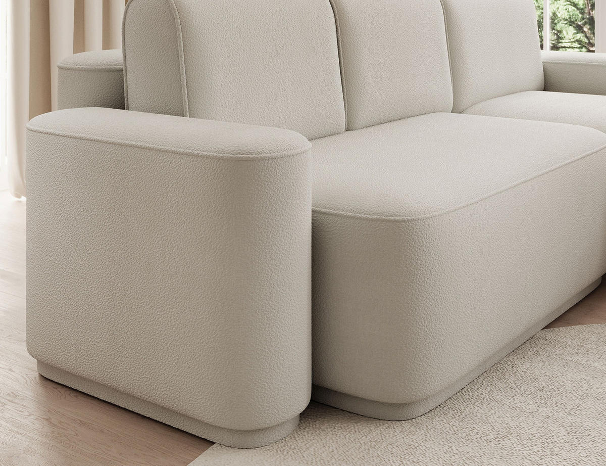 ECKSOFA RUMA - Creme (Amore 01) - Creme, Holzwerkstoff (285/180cm) - Möblo