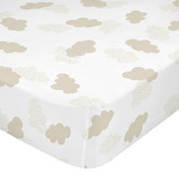 SPANNBETTTUCH clouds 90x200x32 cm beige - Beige, Textil (90/200cm) - Happy Friday