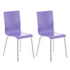BESUCHERSTUHL Apeldoorn - 2er Set lila - Lila, Holz (43/87/47cm) - TPFLiving