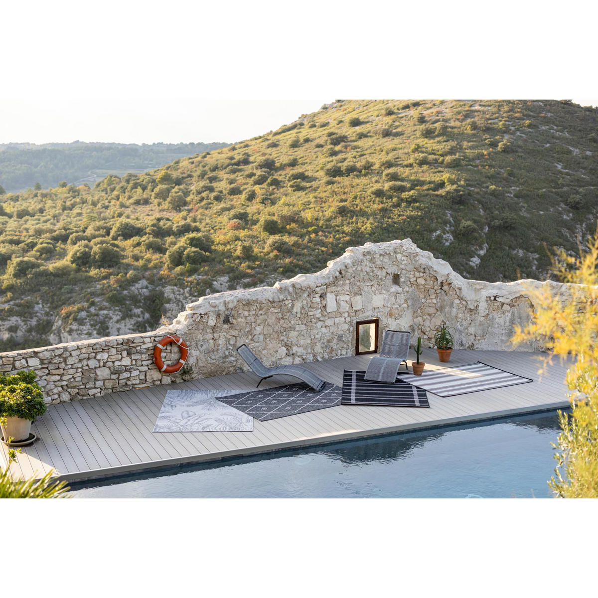 OUTDOOR-TEPPICH Paomia donner 160 x 230 cm - Grau, Textil (160/230cm) - Vivaraise