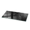 TISCHPLATTE 125x50 cm Marmoriert mit Aderung - Schwarz/Grau, Glas (125/50/0.4cm) - TULUP