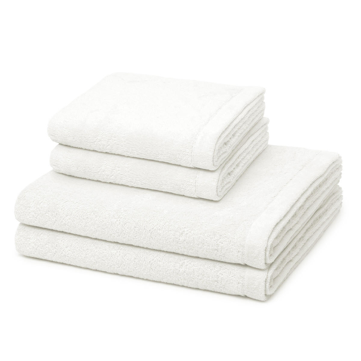FROTTIERSET Lifestyle 4-teilig - Weiß, Textil (50/100cm) - Cawoe