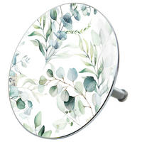 BADEWANNENSTÖPSEL Eukalyptus - Weiß, Metall (8/10/10cm) - Sanilo