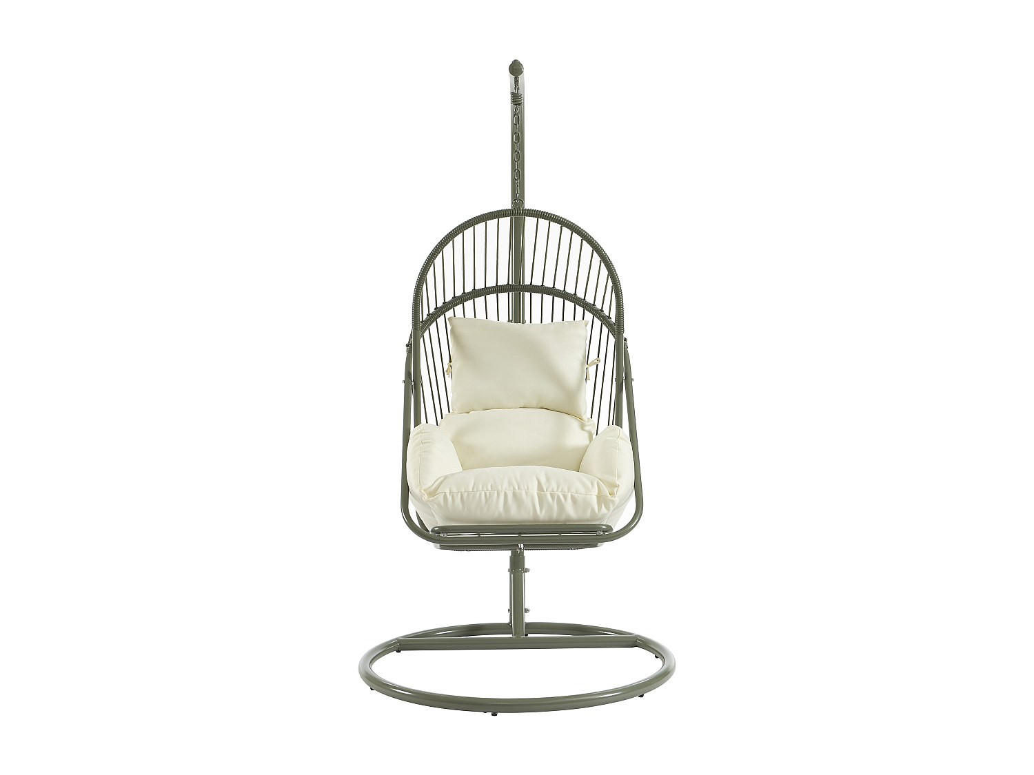 HÄNGESESSEL - 1 Person - Metall - Grün - - Grün, Metall (103/197/103cm) - Vente-Unique