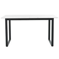 AUSZIEHTISCH Marmoroptik Weiß/Schwarz 140-180/80/75 cm - Weiß, Holz (80/180/75cm) - PANGIVO