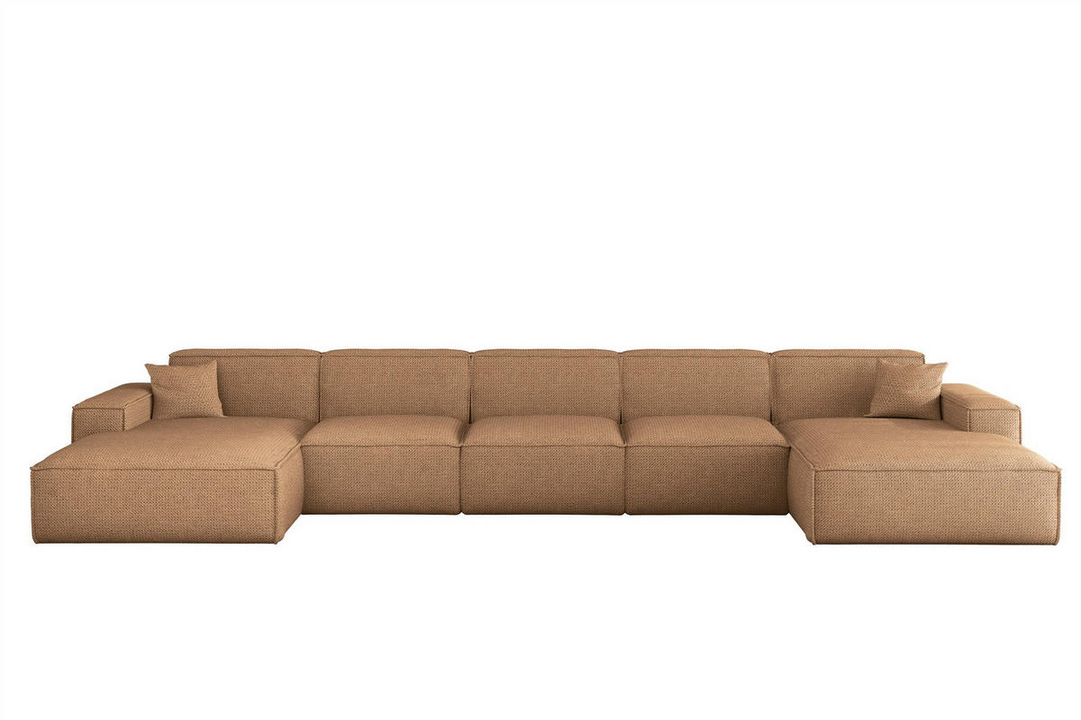 WOHNLANDSCHAFT Celes Premium Xl Artico - Rotbraun, Holzwerkstoff/Textil (462/73/165cm) - Fun Möbel