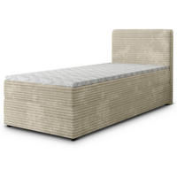 BOXBETT PISA 80 80x200 cm mit Matratze und Topper, H2+H3 - Creme - Creme, Holz (80/200cm) - MASSENO