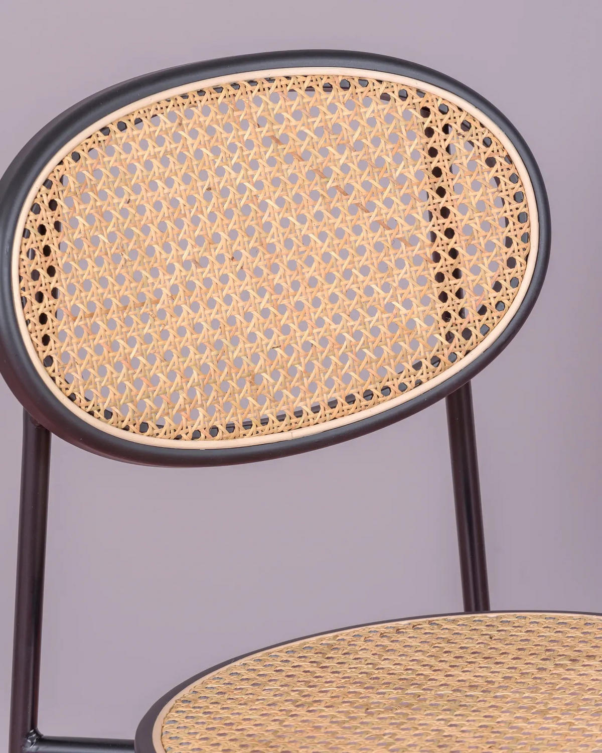 STÜHL-SET 4 Stück Naturmaterialien Schwarz - Schwarz, Naturmaterialien (43/84/53cm) - Nest Dream