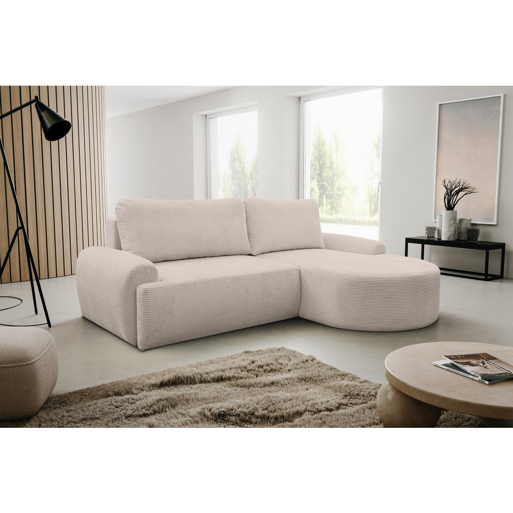Thumbnail - Venasi Möbel Ecksofa, Beige, Textil, 3-Sitzer, 260x136 cm, Wohnzimmer, Sofas & Couches, Wohnlandschaften, Ecksofas