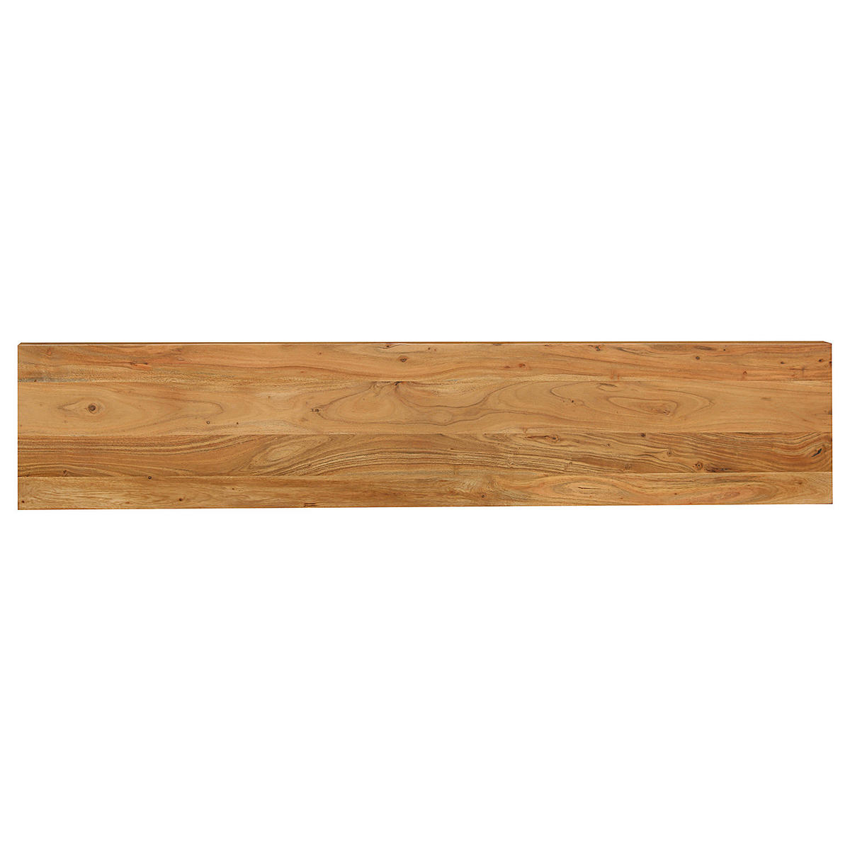 SITZBANK - Akazie massiv / Eisen - Akaziefarben, Holz (178/45/38cm) - home24