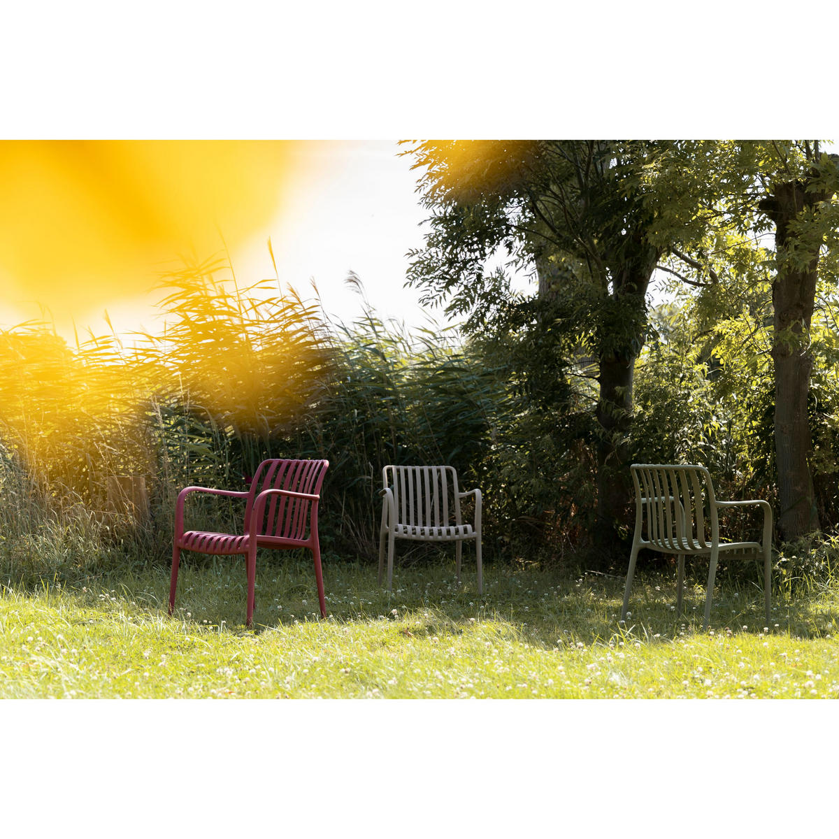 GARTENSTUHL Amae Rot - 4 er Set - Rot, Kunststoff (53/80.5/57cm) - Housecraft Living