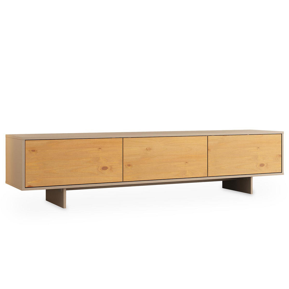 LOWBOARD ARTO Eiche/Kaschmir - Kaschmir/Eichefarben, Holz (184/42/39cm) - IDIMEX