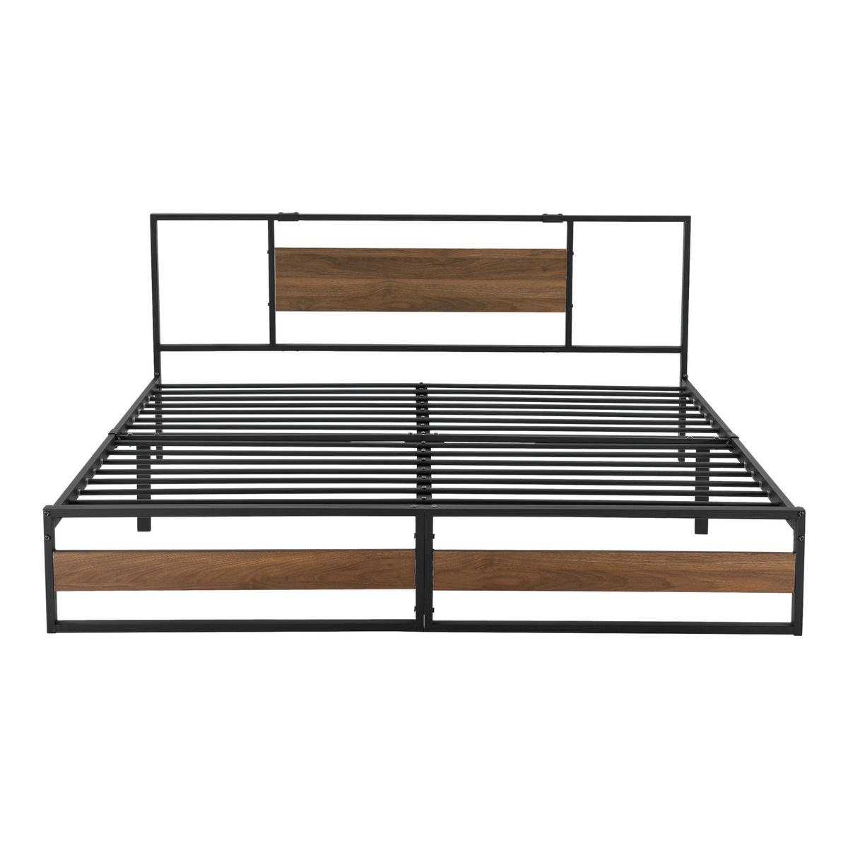 METALLBETT Villach - Schwarz, Metall (180/200cm) - [en.casa]