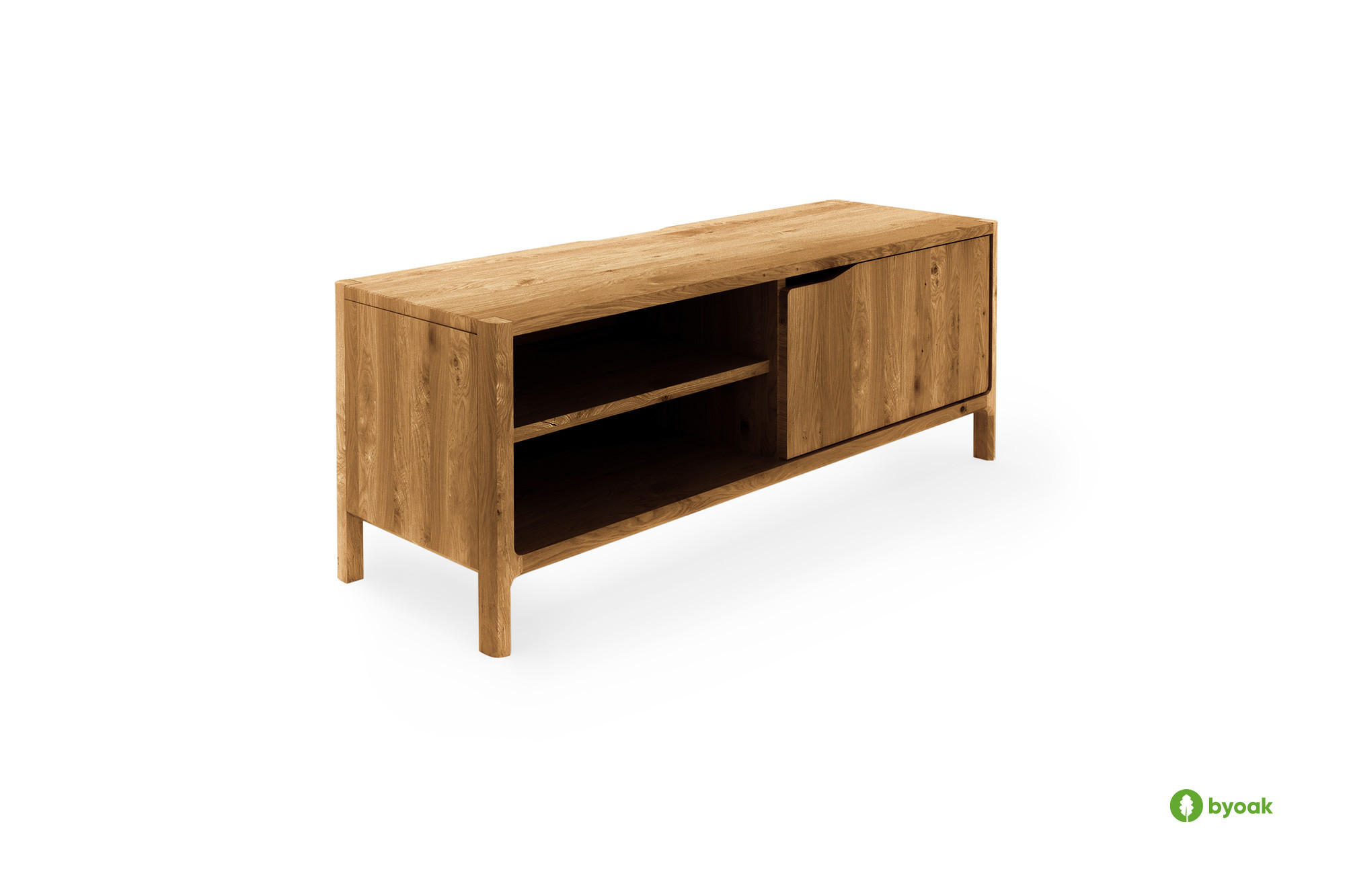 TV-SCHRANK PAUL Wildeiche - Wildeiche, Holz (111/48/50cm) - byoak