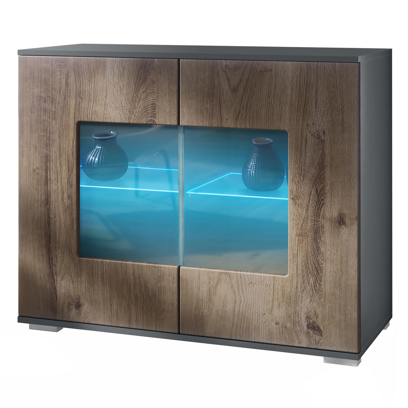 KOMMODE Grömitz Eiche Ribbeck - Alteiche, Holzwerkstoff (92.5/75.5/35cm) - Vladon