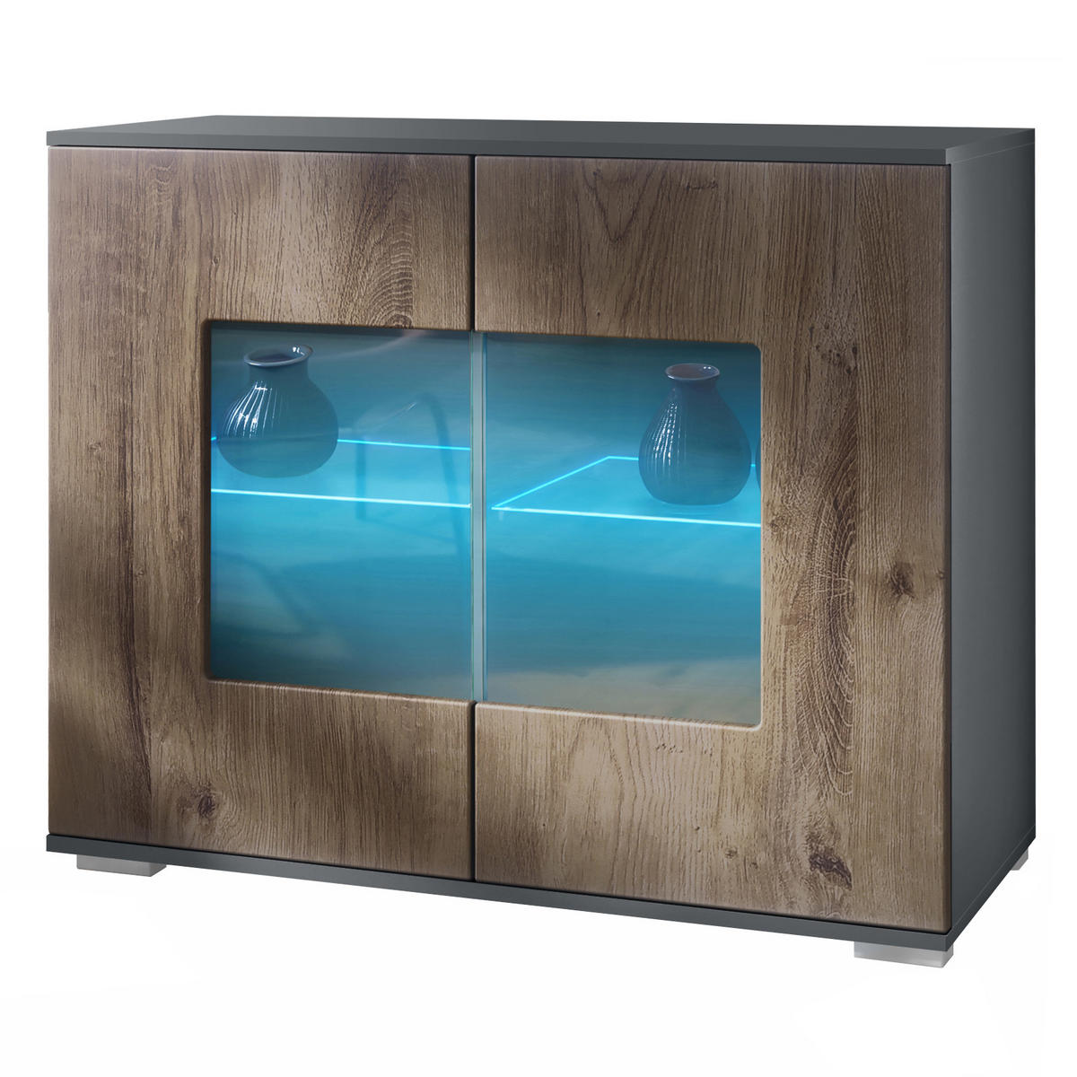 KOMMODE Grömitz Eiche Ribbeck - Alteiche, Holzwerkstoff (92.5/75.5/35cm) - Vladon