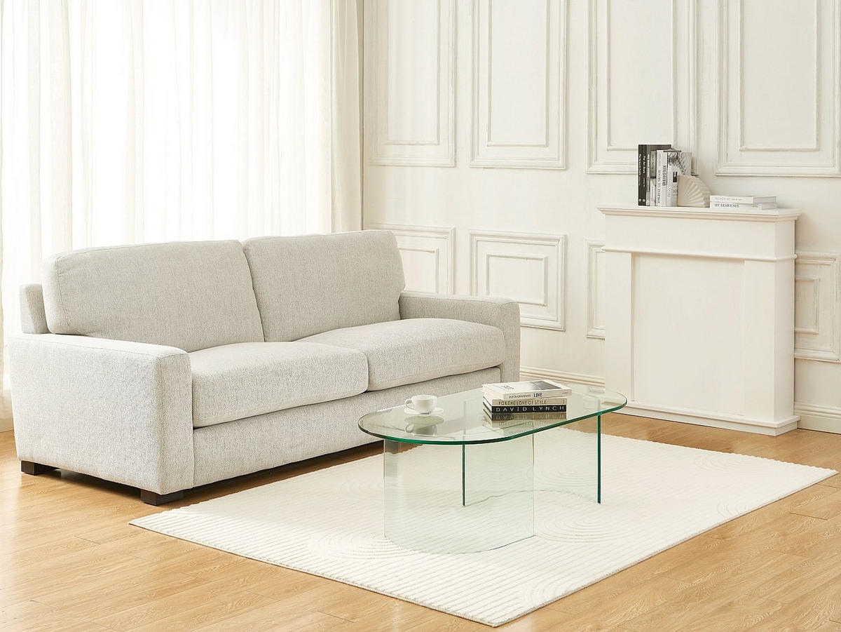 COUCHTISCH - gebogenes Sicherheitsglas - Transparent - NIZWA - Transparent, Glas (60/115/40cm) - Vente-Unique