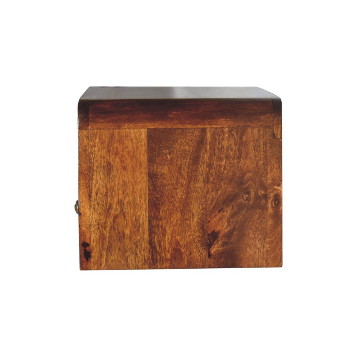 NACHTTISCH Chunky 1 Schublade Wandmontiert mit 1 offenem Regal - Messingfarben/Braun, Holz/Metall (45/25/30cm) - Artisan Furniture
