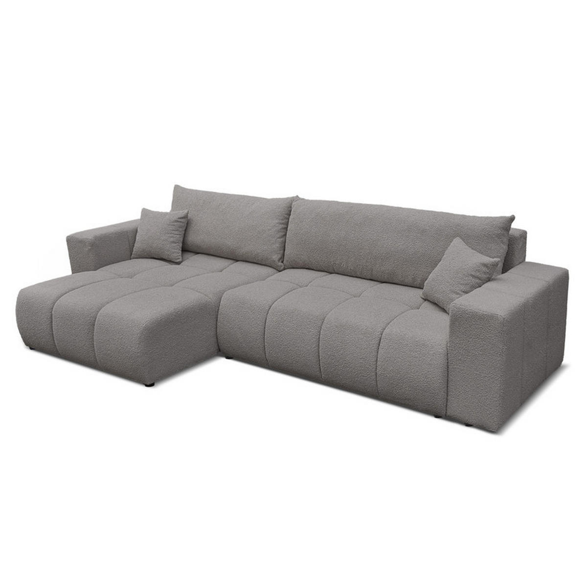 ECKSOFA OFI mit Schlaffunktion und Bettkasten Dunkelgrau - Dunkelgrau, Holzwerkstoff/Kunststoff (278/145cm) - Idohome