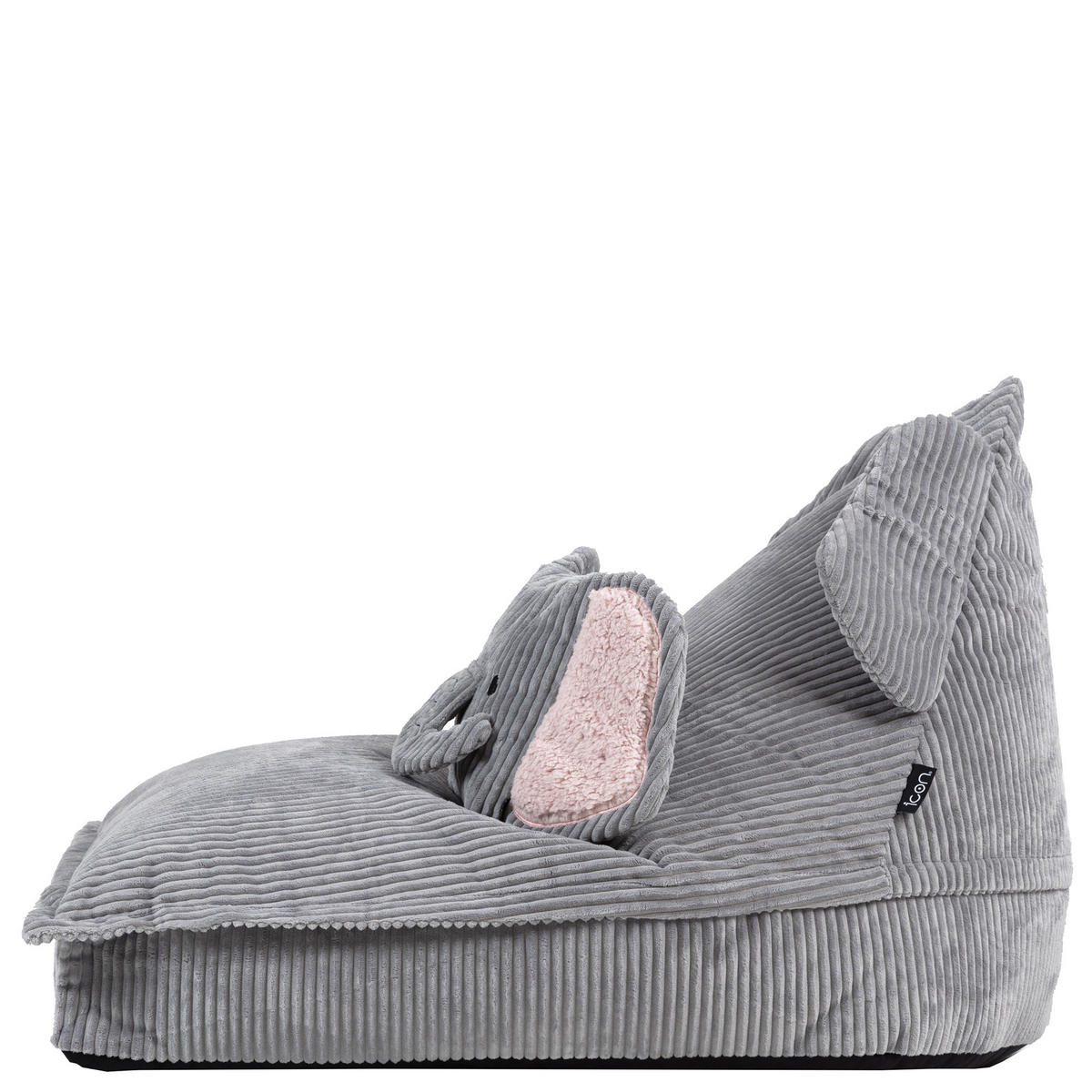 KINDERSITZSACK mit Kissen Elefant Cord - Grau, Textil (72/66/102cm) - icon