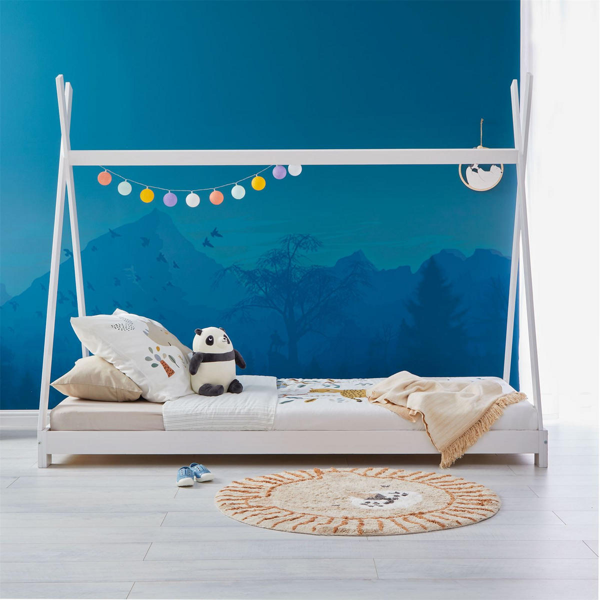 TIPIBETT ELIN 90X200 CM - Weiß, Holz (95/167/205cm) - IDIMEX