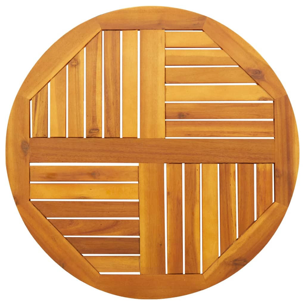 TISCHPLATTE Ø70/2 Cm Rund Massivholz Akazie - Braun, Holz (70/70/2cm) - vidaXL