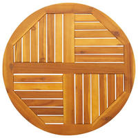 TISCHPLATTE Ø70/2 Cm Rund Massivholz Akazie - Braun, Holz (70/70/2cm) - vidaXL