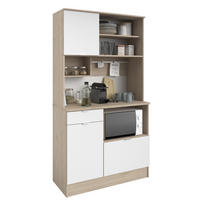 KÜCHENBUFFET Socool 11 in Weiß und Eiche - Weiß, Holzwerkstoff (80/200/120cm)