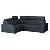 ECKSOFA Oslo 2rR1 80 - Silberfarben/Dunkelblau, Holz/Kunststoff (250/200cm) - MIRJAN24