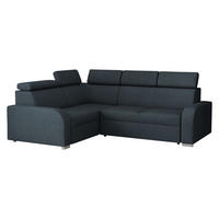 ECKSOFA Oslo 2rR1 80 - Silberfarben/Dunkelblau, Holz/Kunststoff (250/200cm) - MIRJAN24