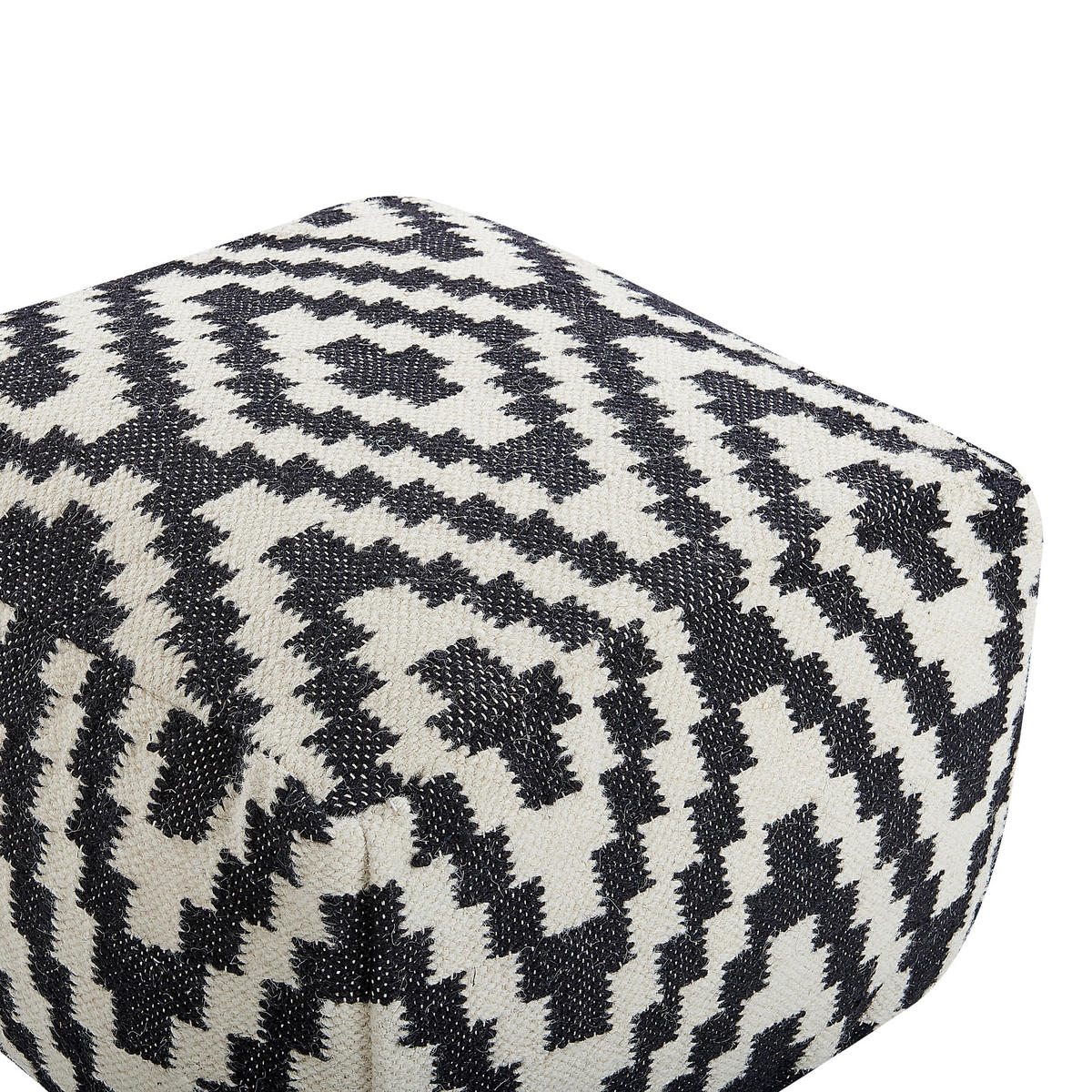 POUF Knidos 56/56/32 cm - Schwarz, Textil (56/32/56cm) - Beliani