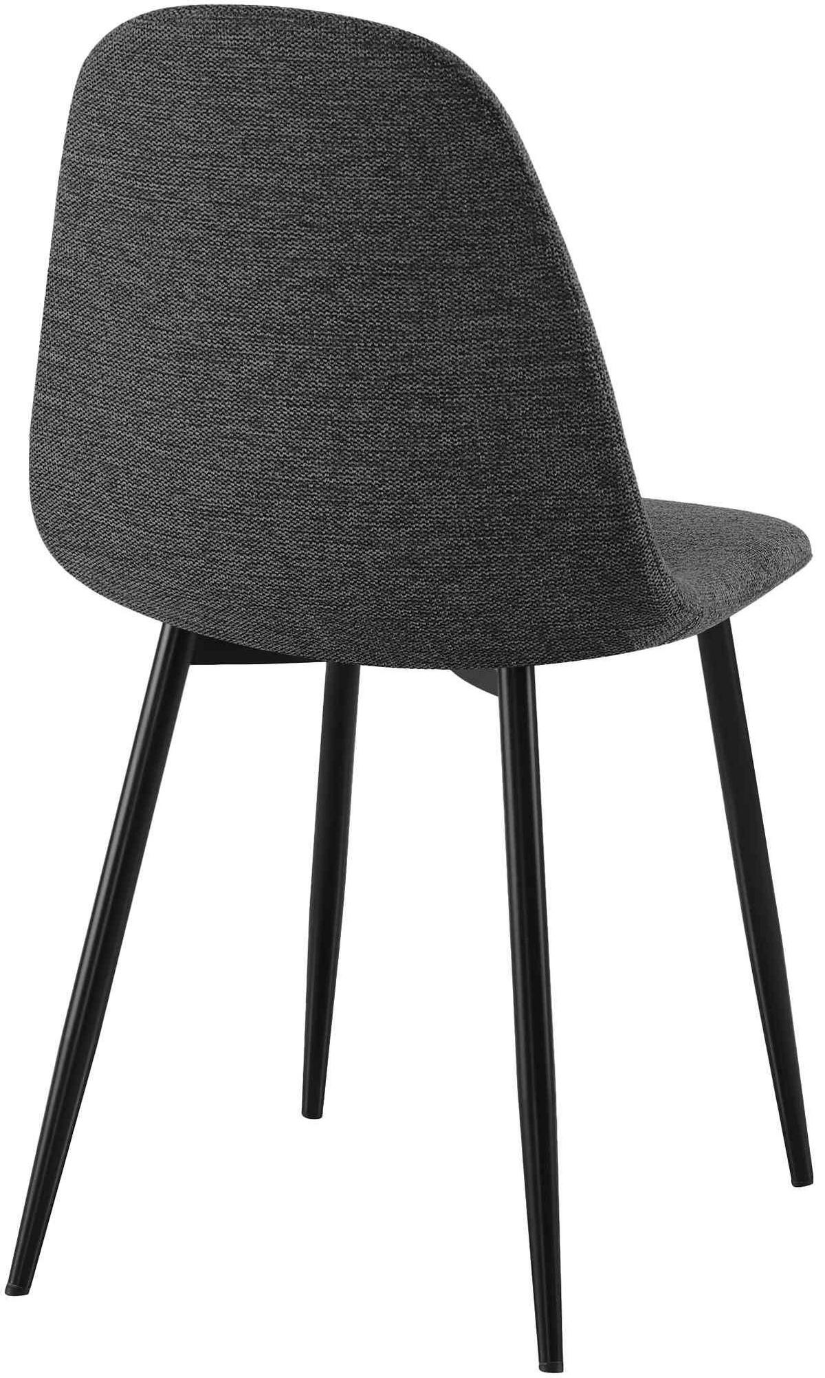 STUHL Stoff Schwarz - Schwarz, Textil/Metall (44/88/51cm) - CLP