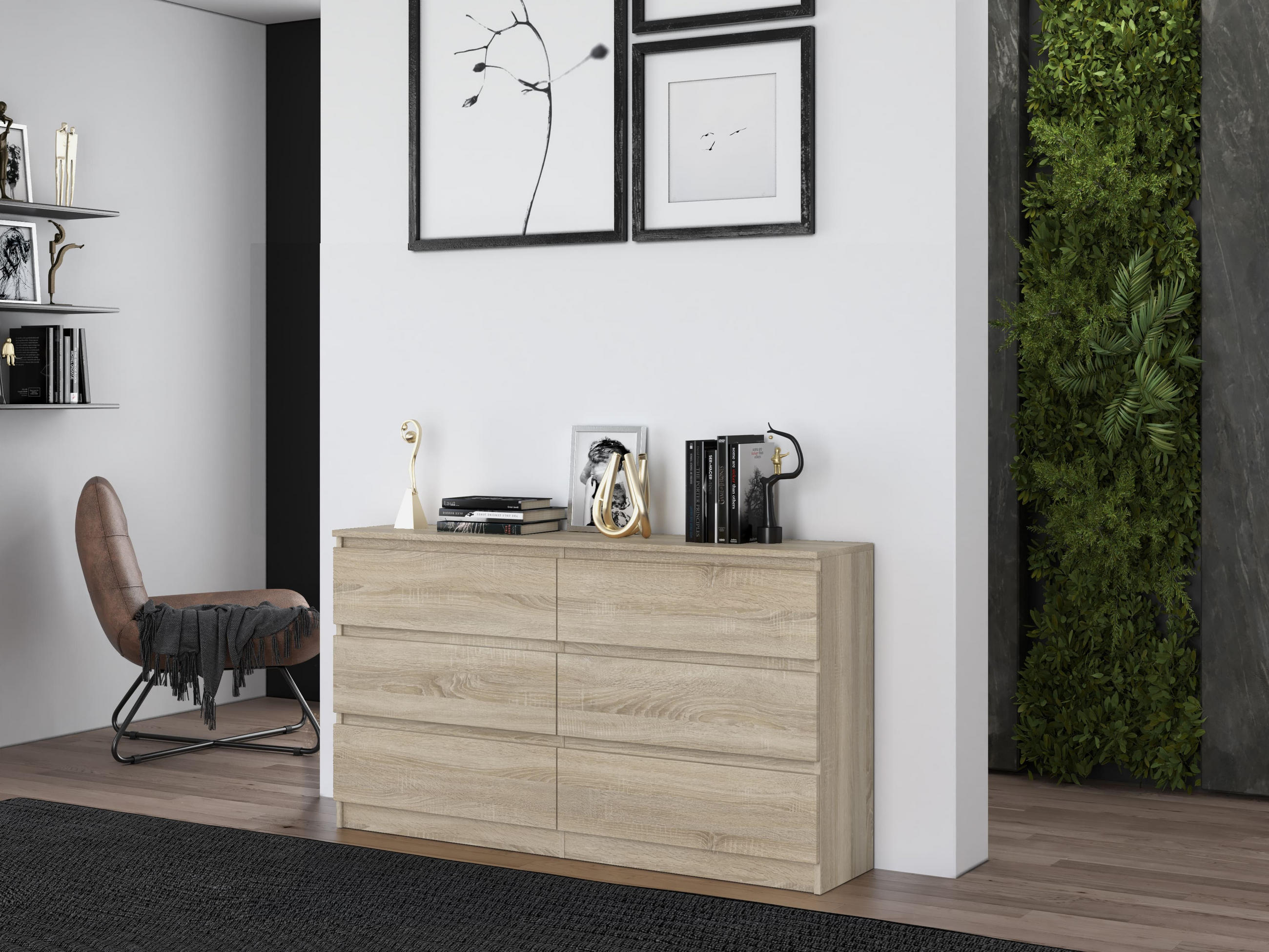 KOMMODE MALWA M6 140 - EICHE SONOMA - Sonoma Eiche, Holzwerkstoff (138/75/40cm) - CDF