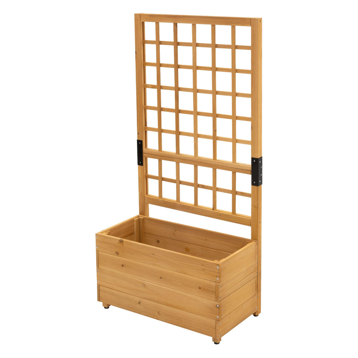 PFLANZKASTEN mit Rankgitter Fichtenholz 67,5×139×36,5 cm Braun - Braun, Holz (67.5/139/36.5cm) - ML-DESIGN